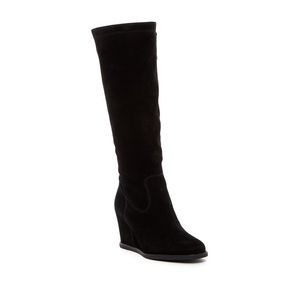 Johnston and Murphy Black Rebecca Wedge Boot 7M